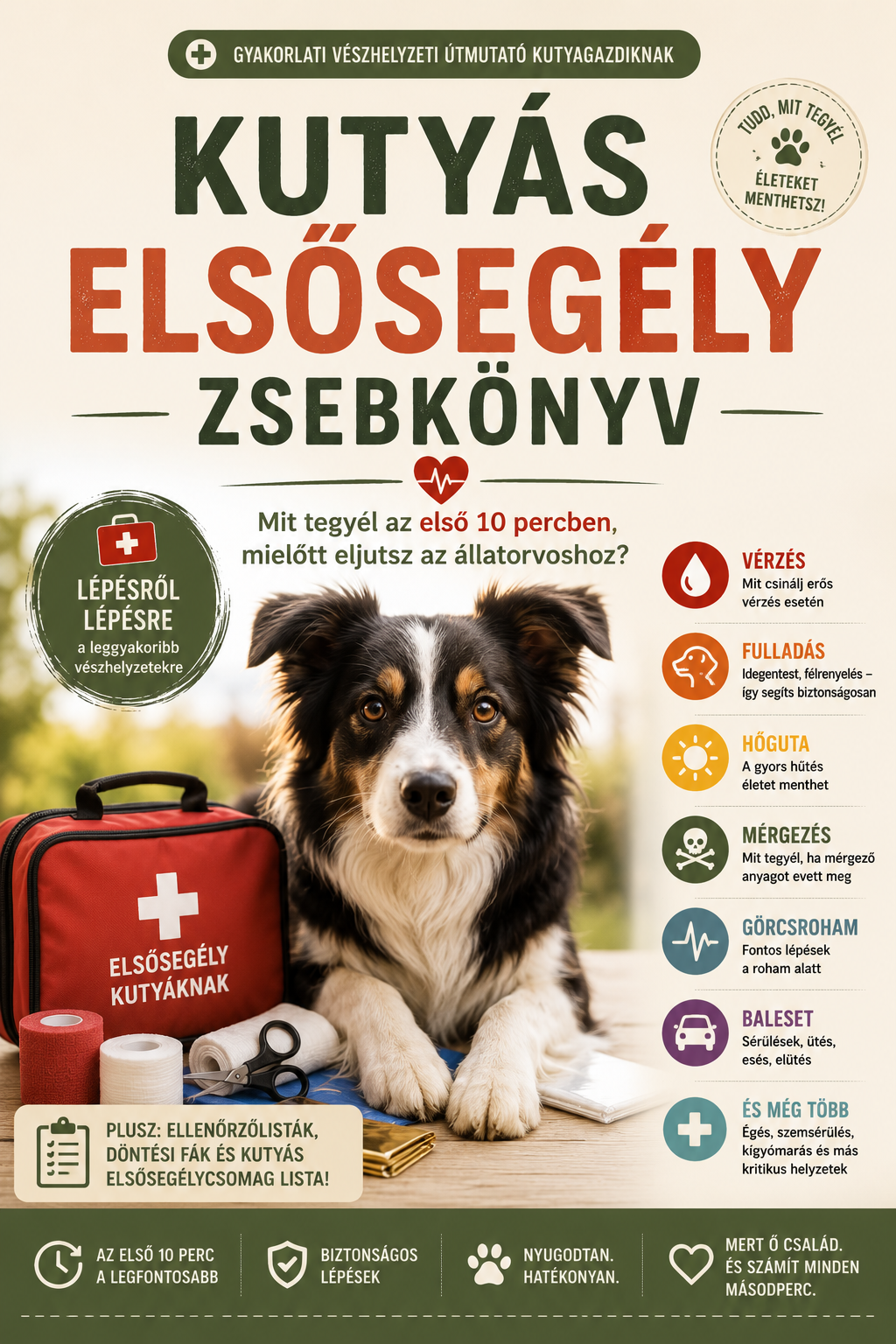 Kutyás Elsősegély Zsebkönyv-Mit tegyél az első 10 percben?